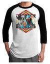 Native American Dancer 2 Adult Raglan Shirt-TooLoud-White-Black-X-Small-Davson Sales