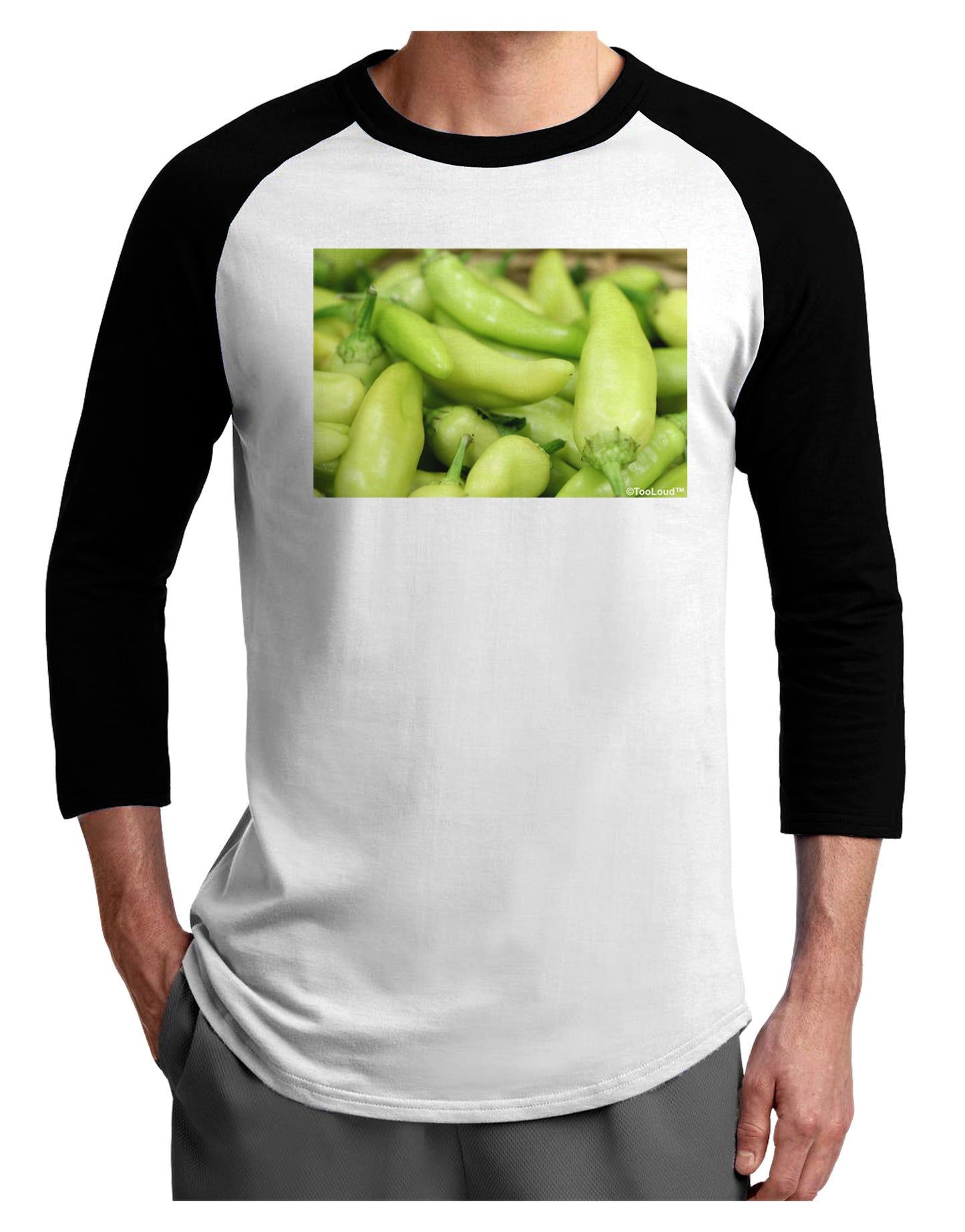 Buy Local - Jalapenos Adult Raglan Shirt-TooLoud-White-Black-X-Small-Davson Sales