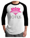 Lotus Flower Design Gradient - Text Adult Raglan Shirt by TooLoud-TooLoud-White-Black-X-Small-Davson Sales