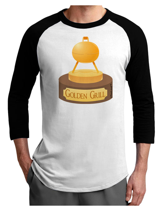 Golden Grill Trophy Adult Raglan Shirt by TooLoud-TooLoud-White-Black-X-Small-Davson Sales