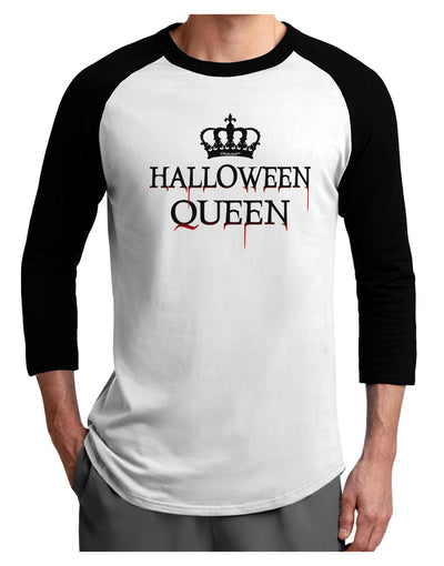 Halloween Queen Adult Raglan Shirt by TooLoud-TooLoud-White-Black-X-Small-Davson Sales