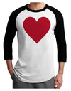 Big Red Heart Valentine's Day Adult Raglan Shirt-Raglan Shirt-TooLoud-White-Black-X-Small-Davson Sales