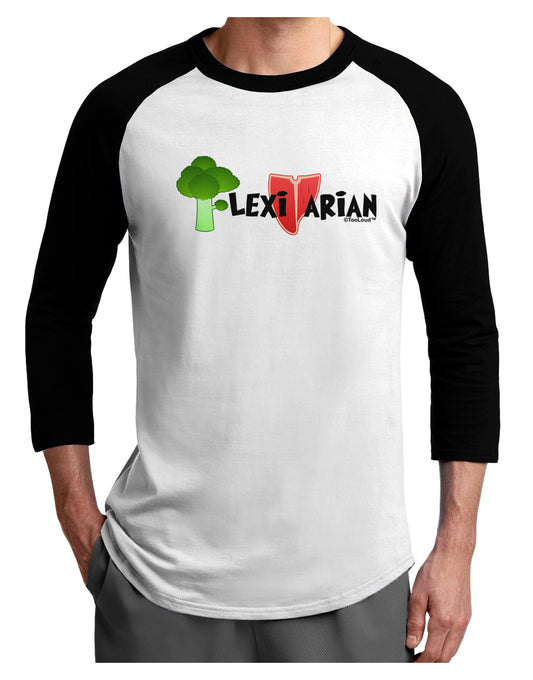 Flexitarian Adult Raglan Shirt by TooLoud-TooLoud-White-Black-X-Small-Davson Sales