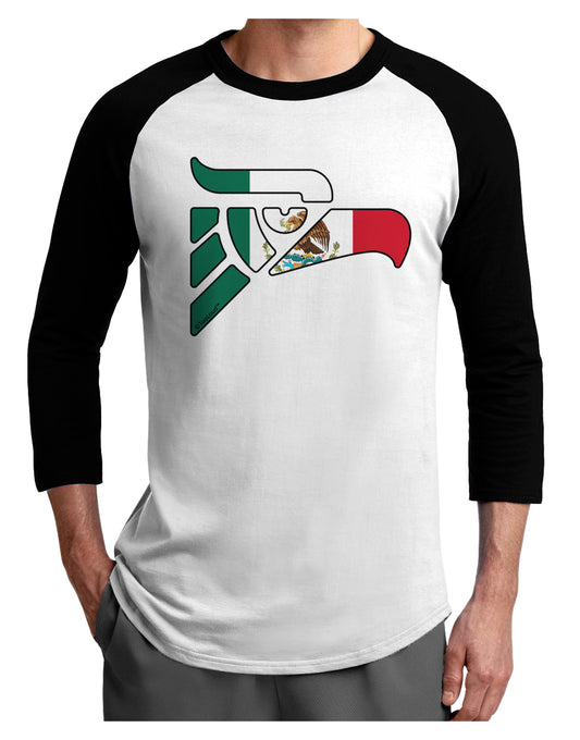 Hecho en Mexico Eagle Symbol - Mexican Flag Adult Raglan Shirt by TooLoud-TooLoud-White-Black-X-Small-Davson Sales