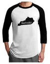 Kentucky - United States Shape Adult Raglan Shirt by TooLoud-TooLoud-White-Black-X-Small-Davson Sales