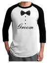 Tuxedo - Groom Adult Raglan Shirt-Raglan Shirt-TooLoud-White-Black-X-Small-Davson Sales