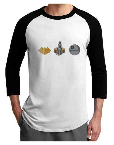 History of Architecture Funny Sci-fi Adult Raglan Shirt by TooLoud-TooLoud-White-Black-X-Small-Davson Sales