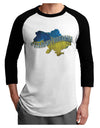 #stand with Ukraine Country Adult Raglan Shirt White Black 3XL Tooloud