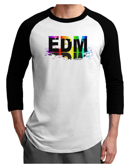 Paint EDM Adult Raglan Shirt-Raglan Shirt-TooLoud-White-Black-X-Small-Davson Sales