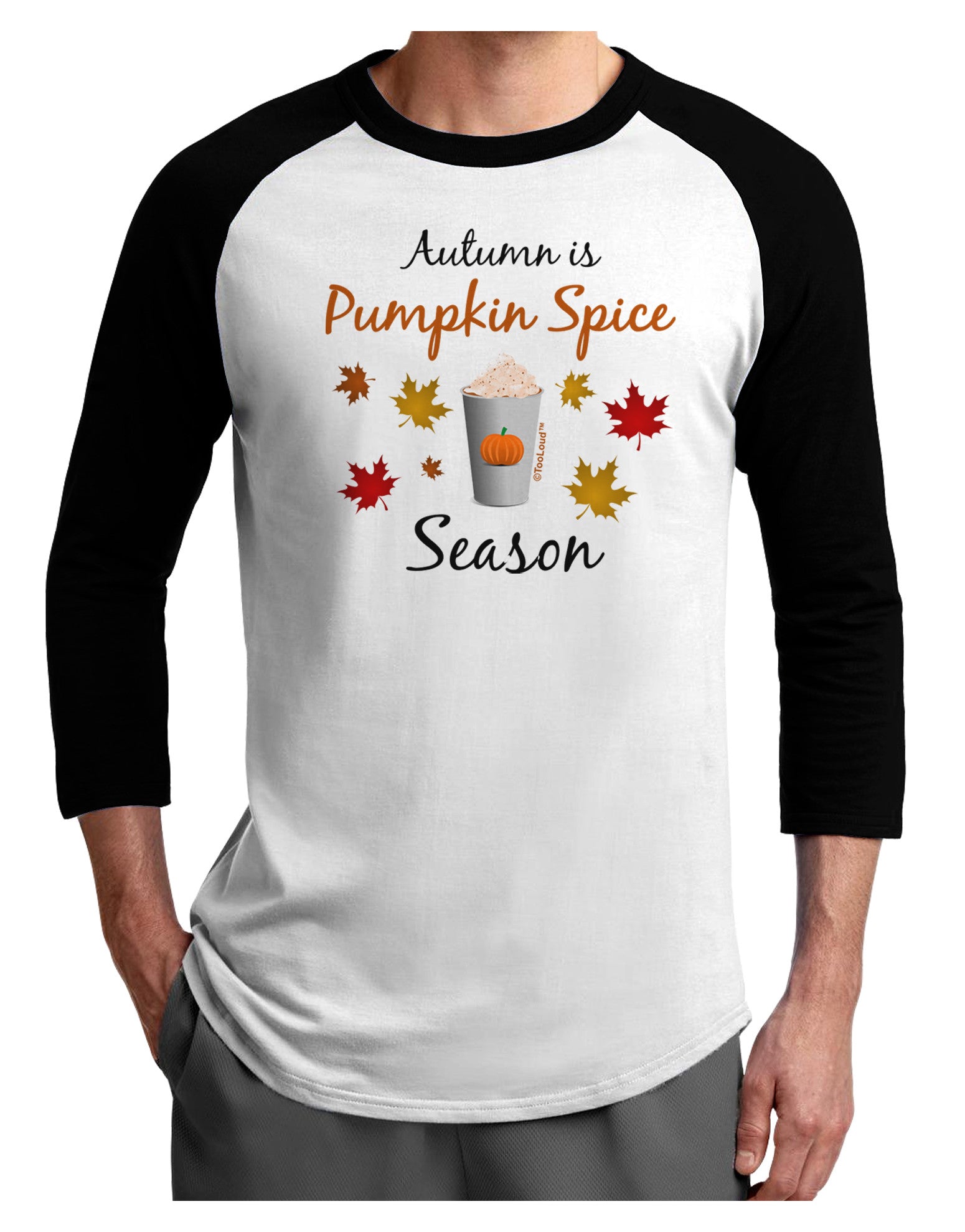 Pumpkin Spice Season Adult Raglan Shirt-Raglan Shirt-TooLoud-White-Black-X-Small-Davson Sales