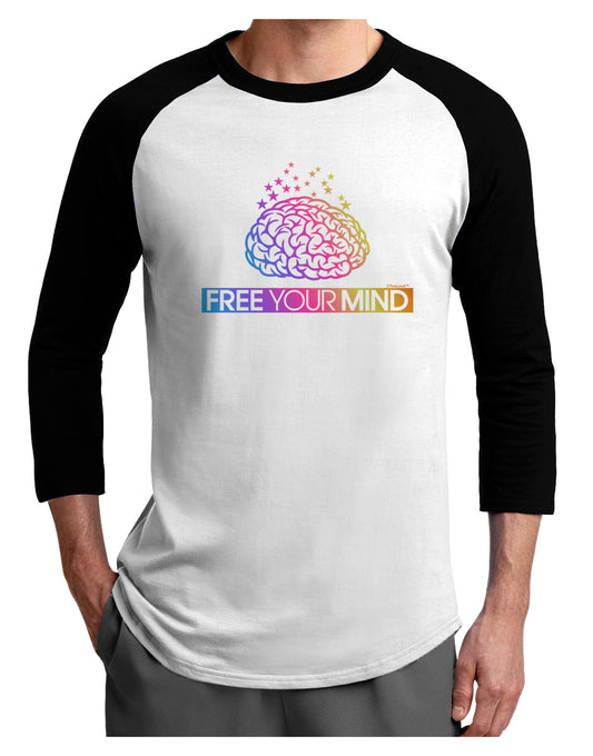 Free Your Mind Adult Raglan Shirt-Raglan Shirt-TooLoud-White-Black-X-Small-Davson Sales