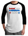 The Liberal Life Adult Raglan Shirt-TooLoud-White-Black-X-Small-Davson Sales