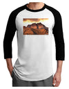 San Juan Mountain Range Adult Raglan Shirt-TooLoud-White-Black-X-Small-Davson Sales