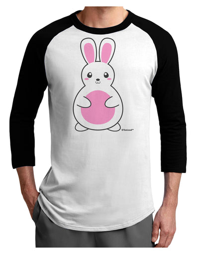 Cute Easter Bunny - Pink Adult Raglan Shirt by TooLoud-TooLoud-White-Black-X-Small-Davson Sales