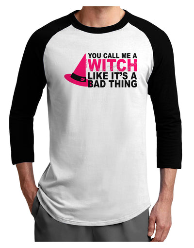 Witch - Bad Thing Hat Adult Raglan Shirt-Raglan Shirt-TooLoud-White-Black-X-Small-Davson Sales