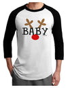 Matching Family Christmas Design - Reindeer - Baby Adult Raglan Shirt by TooLoud-TooLoud-White-Black-X-Small-Davson Sales