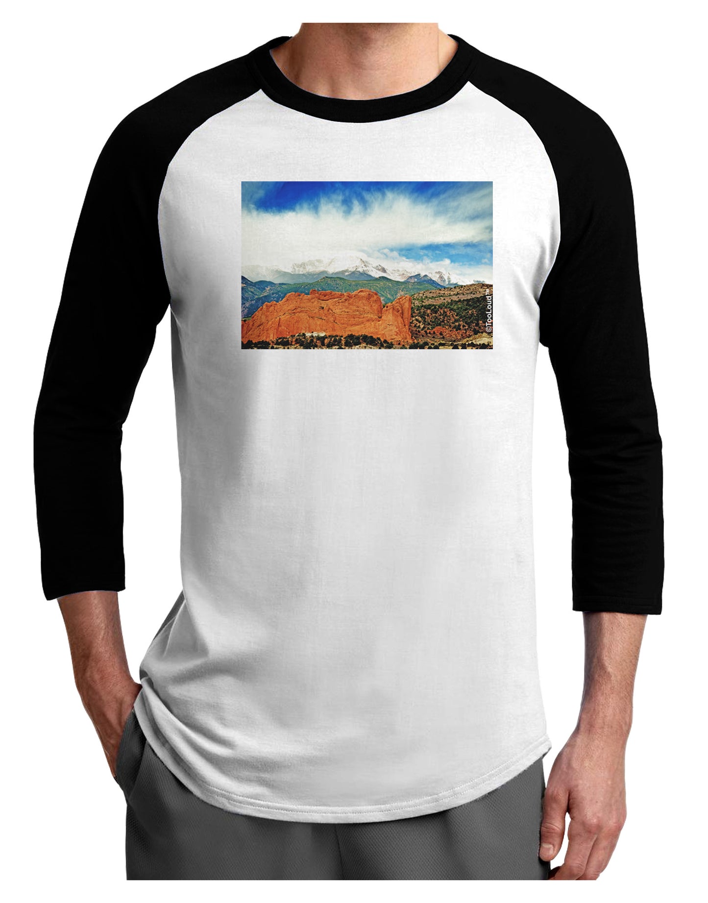 CO Beautiful View Adult Raglan Shirt-Raglan Shirt-TooLoud-White-Black-X-Small-Davson Sales