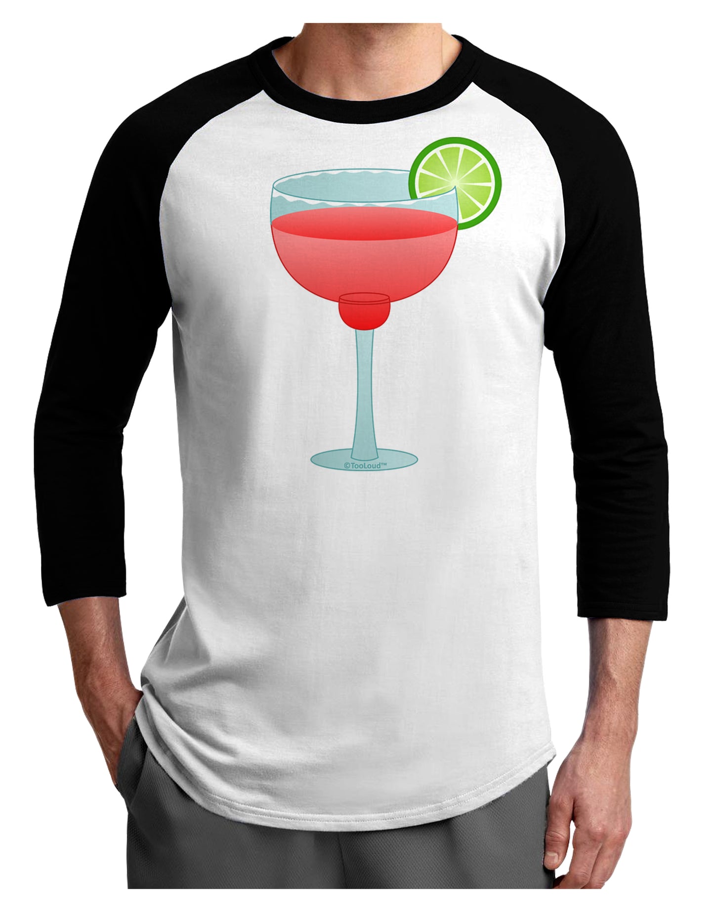 Red Margarita with Lime - Cinco de Mayo Adult Raglan Shirt by TooLoud-TooLoud-White-Black-X-Small-Davson Sales