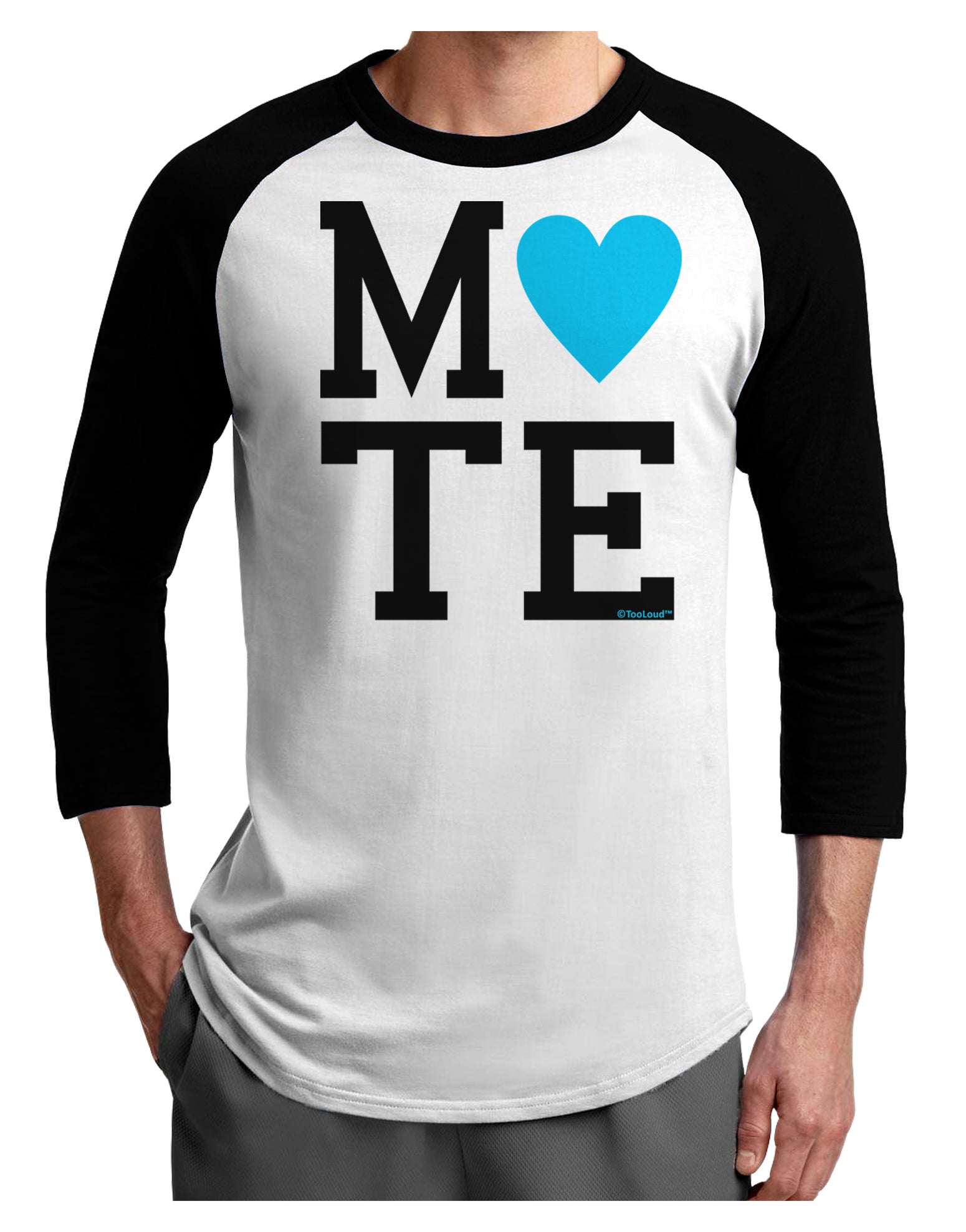 Matching Soulmate Design - Mate - Blue Adult Raglan Shirt by TooLoud-TooLoud-White-Black-X-Small-Davson Sales