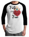 Faith Fuels us in Times of Fear Adult Raglan Shirt-Mens T-Shirt-TooLoud-White-Black-X-Small-Davson Sales
