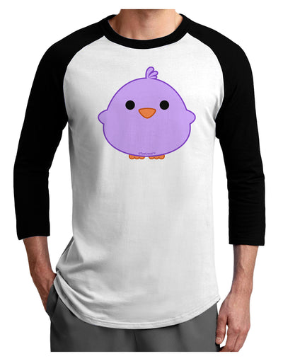 Cute Little Chick - Purple Adult Raglan Shirt by TooLoud-TooLoud-White-Black-X-Small-Davson Sales