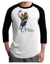 Orion Color Illustration Adult Raglan Shirt-TooLoud-White-Black-X-Small-Davson Sales