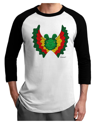 Dilophosaurus Design - Color Adult Raglan Shirt by TooLoud-TooLoud-White-Black-X-Small-Davson Sales