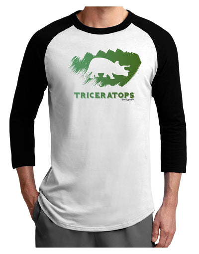 Jurassic Triceratops Design Adult Raglan Shirt by TooLoud-TooLoud-White-Black-X-Small-Davson Sales