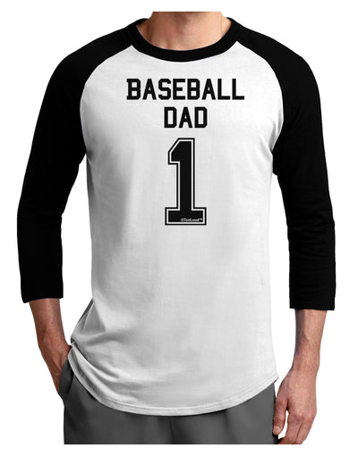 Baseball Dad Jersey Adult Raglan Shirt by TooLoud-TooLoud-White-Black-X-Small-Davson Sales