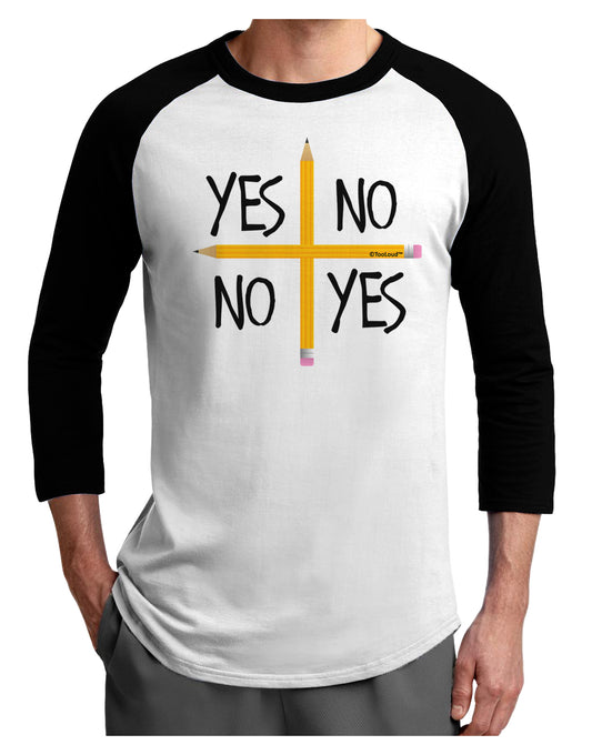 Charlie Charlie Challenge Adult Raglan Shirt-TooLoud-White-Black-X-Small-Davson Sales