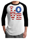 American Love Design Adult Raglan Shirt by TooLoud-TooLoud-White-Black-X-Small-Davson Sales