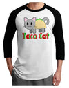 Cute Taco Cat Design Text Adult Raglan Shirt by TooLoud-TooLoud-White-Black-X-Small-Davson Sales