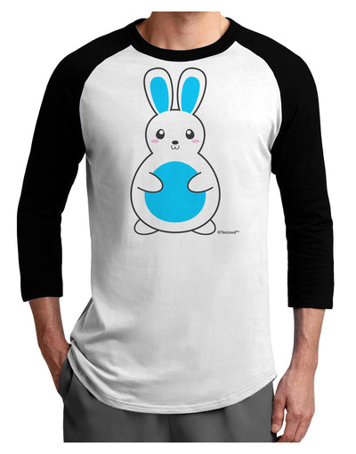 Cute Easter Bunny - Blue Adult Raglan Shirt by TooLoud-TooLoud-White-Black-X-Small-Davson Sales