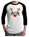 Matching Family Christmas Design - Reindeer - Mom Adult Raglan Shirt by TooLoud-TooLoud-White-Black-X-Small-Davson Sales