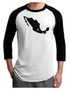 Mexico - Mexico City Star Adult Raglan Shirt-TooLoud-White-Black-X-Small-Davson Sales