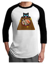 Anime Cat Loves Sushi Adult Raglan Shirt by TooLoud-TooLoud-White-Black-X-Small-Davson Sales