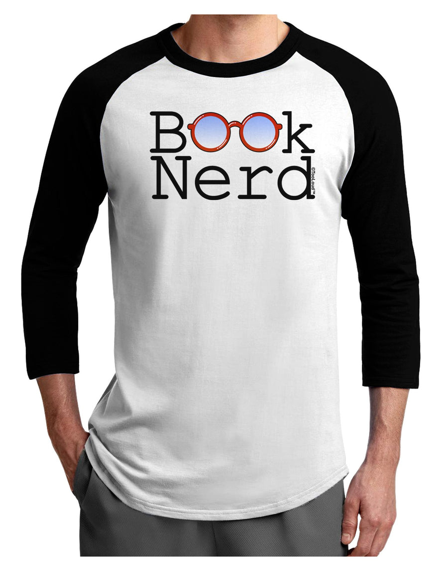 Book Nerd Adult Raglan Shirt-Raglan Shirt-TooLoud-White-Black-XXX-Large-Davson Sales