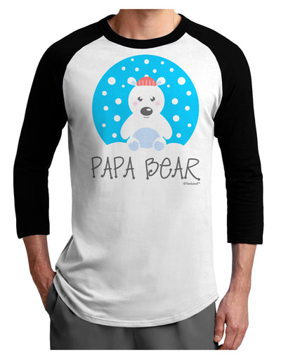 Matching Polar Bear Family - Papa Bear Adult Raglan Shirt by TooLoud-TooLoud-White-Black-X-Small-Davson Sales