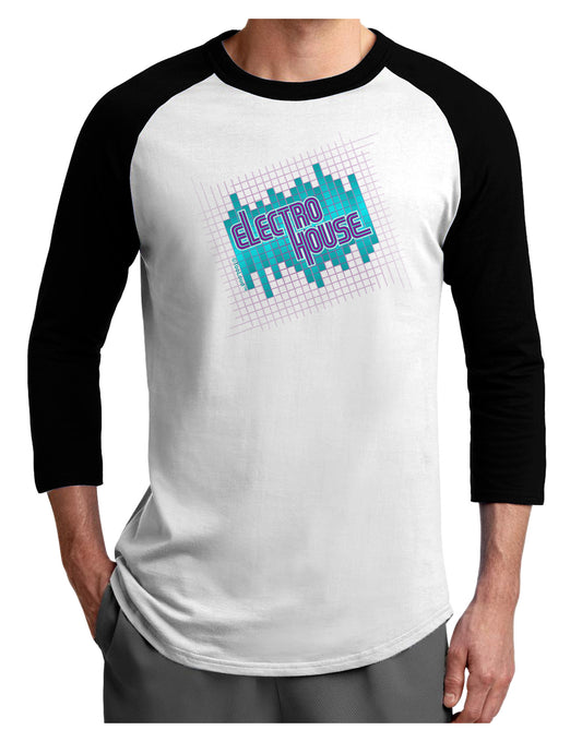 Electro House Equalizer Adult Raglan Shirt-Raglan Shirt-TooLoud-White-Black-X-Small-Davson Sales