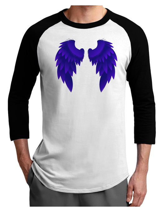 Epic Dark Angel Wings Design Adult Raglan Shirt-Raglan Shirt-TooLoud-White-Black-X-Small-Davson Sales