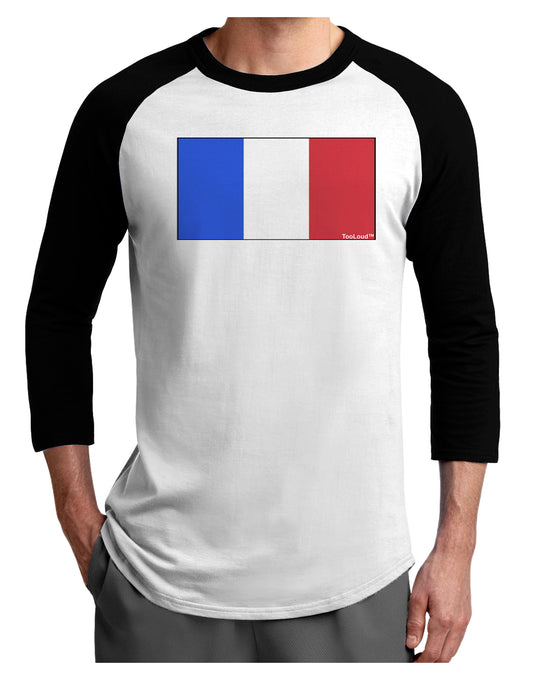 French Flag - France Adult Raglan Shirt by TooLoud-TooLoud-White-Black-X-Small-Davson Sales