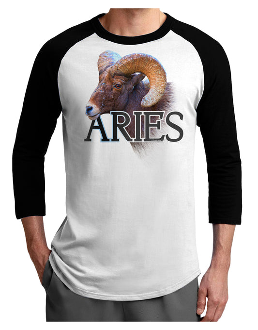 Majestic Aries Picture Adult Raglan Shirt-Raglan Shirt-TooLoud-White-Black-X-Small-Davson Sales