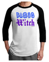 Basic Witch Color Blue Adult Raglan Shirt-TooLoud-White-Black-XXX-Large-Davson Sales