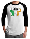 I Like Irish Cat Silhouette Adult Raglan Shirt by TooLoud-TooLoud-White-Black-X-Small-Davson Sales