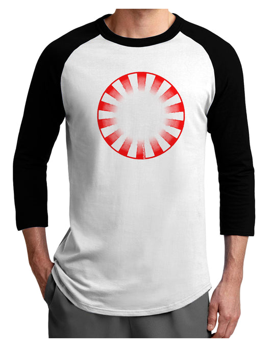 Watercolor Peppermint Adult Raglan Shirt-TooLoud-White-Black-X-Small-Davson Sales