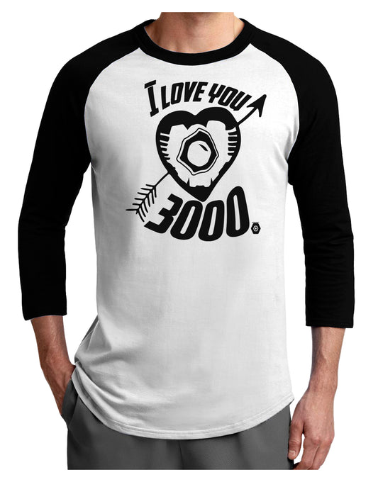 TooLoud I Love You 3000 Adult Raglan Shirt-Mens-Tshirts-TooLoud-White-Black-X-Small-Davson Sales
