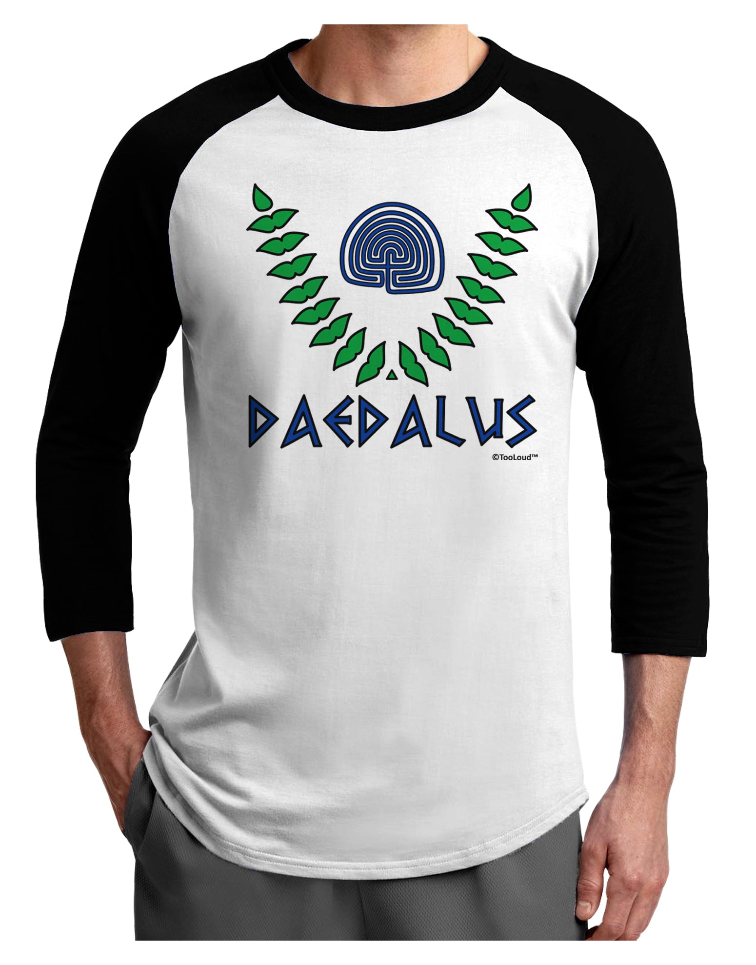 Labyrinth - Daedalus - Greek Mythology Color Adult Raglan Shirt by TooLoud-TooLoud-White-Black-X-Small-Davson Sales