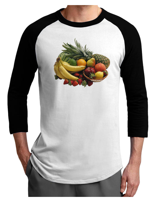 Fruit Basket Still Life Adult Raglan Shirt-Raglan Shirt-TooLoud-White-Black-X-Small-Davson Sales