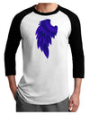 Single Left Dark Angel Wing Design - Couples Adult Raglan Shirt-Raglan Shirt-TooLoud-White-Black-X-Small-Davson Sales