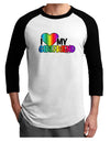 I Heart My Girlfriend - Rainbow Adult Raglan Shirt-Raglan Shirt-TooLoud-White-Black-X-Small-Davson Sales